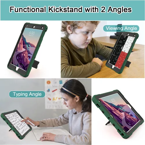 Vista 3 de ZoneFoker Funda para iPad de 6ª/5ª generación (9.7 pulgadas, modelo 2018/2017), iPad Air 2 / 1ª, iPad Pro 9.7, funda protectora resistente a prueba