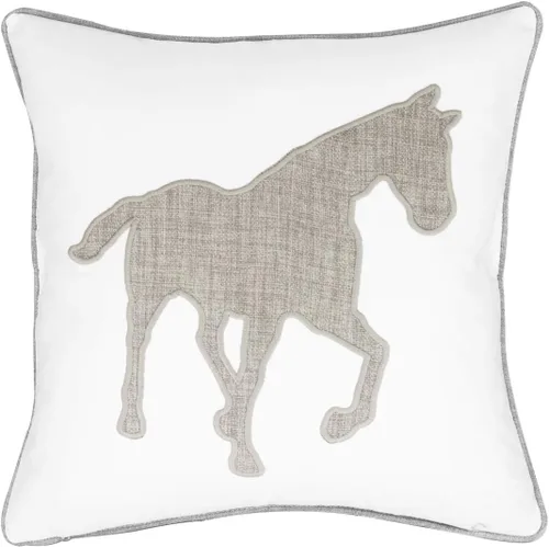 Vista 12 de Fundas de almohada decorativas con diseño de oso, fundas de cojín bordadas de algodón y lino, 45,7 x 45,7 cm (gris)