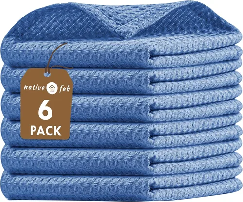 Vista 25 de Native Fab Juego de 8 toallas de cocina y paños de cocina, absorbentes, duraderos, de secado rápido para limpiar, cocinar, hornear, ideal