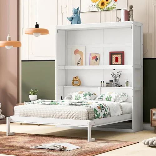 Vista 27 de Baúl móvil Murphy de tamaño Queen con módulo USB integrado de doble alimentación/USB, armario moderno y tradicional de madera maciza con cajón Gris-A