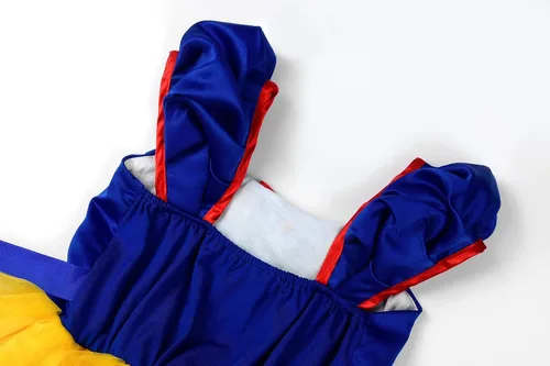 Vista 4 de Disfraz de princesa para niñas pequeñas, cintura elástica, disfraz de Halloween, vestido elegante de cumpleaños con accesorios