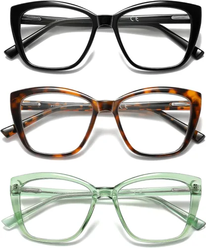Vista 8 de Gafas de lectura de gran tamaño para mujer, ojo de gato, luz azul, lector de computadora, elegante, irrompible, moda grande, PT2001A