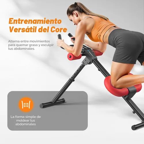 Vista 2 de MERACH Ab Machine, Ab Workout Equipment, Adjustable Ab Trainer Machine Foldable Abdominal Trainer for Stomach Workout with LCD Monitor at Home Gym