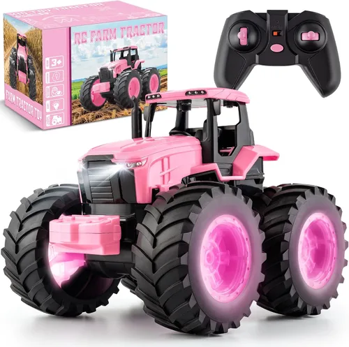 Vista 8 de BAYSING - Juguete de tractor monstruo con control remoto, luz azul