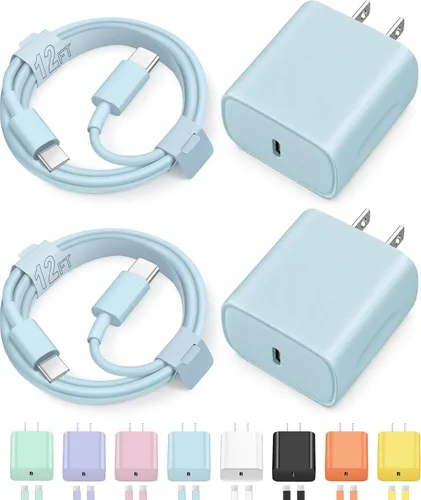 Vista 14 de Cargador de carga rápida USB C de 3 pies para iPhone 17, 16, 15, carga rápida, paquete de 2 unidades para iPhone 17/17 Plus/17 Pro/17 Pro Max/iPhone
