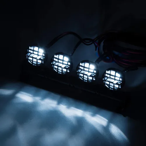 Vista 7 de RC-Hub LED Lámpara de techo Barra de luces 4 LED para 1/10 RC Crawler Car SCX10