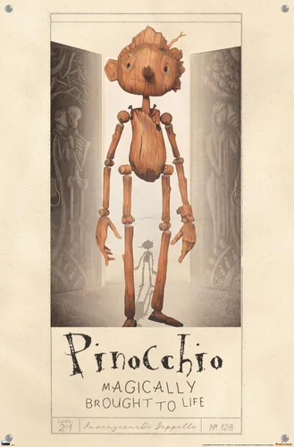 Vista 4 de Netflix Guillermo Del Toro Pinocho - Póster de pared con pasadores