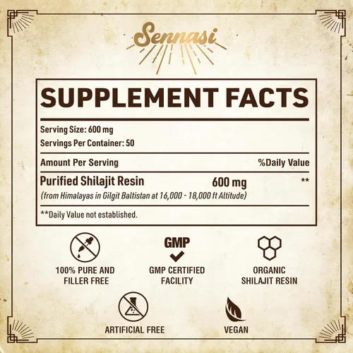 Vista 2 de Shilajit Puro del Himalaya Orgánico Resina de Shilajit - 600mg de Potencia Máxima Resina de Shilajit Natural Orgánica con 85+ Minerales Traza