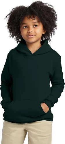 Vista 8 de Hanes Sudadera con capucha EcoSmart de forro polar para niños, sudadera con capucha para niños, sudadera sin botones Ceniza