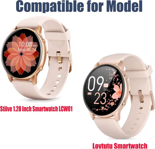 Vista 2 de Lamshaw - Correa compatible con Letsfit EW1, correa de repuesto de tela tejida de nailon transpirable compatible con reloj inteligente Letsfit EW1