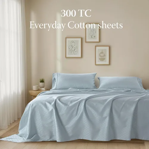 Vista 203 de Threadmill Juego de sábanas de algodón Twin Sábanas 100% algodón para cama tamaño Twin Juego de sábanas de satén jacquard damasco con bolsillo