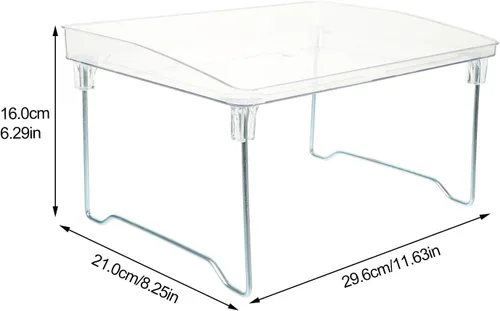 Vista 2 de BESTonZON Escritorio transparente para computadora portátil para cama, bandeja de cama de acrílico, mesa de escritorio, bandeja de desayuno