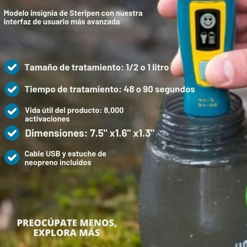 Vista 8 de SteriPen Purificador de agua ultra UV, recargable por USB