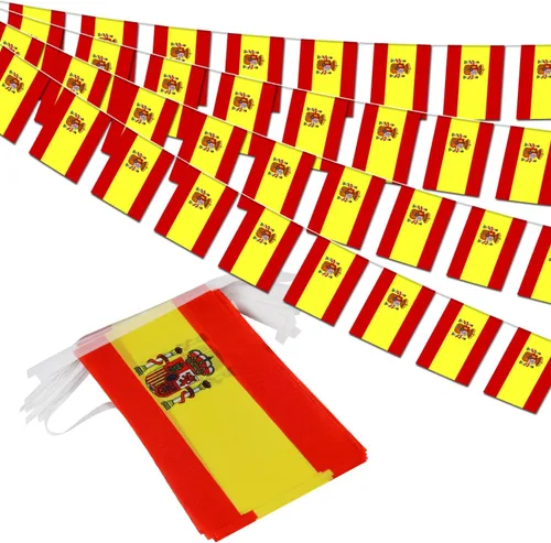 Vista 11 de Bandera de cuerda de calidad premium de 95 pies con 100 países - Banderines internacionales vibrantes perfectos para decoraciones de fiesta, bares