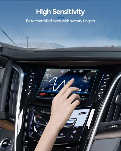 Vista 5 de Protector de Pantalla de Coche para 2015 2016 2017 2018 2019 Cadillac CTS Accesorios Navegación Pantalla Táctil Protector de Película de Vidrio