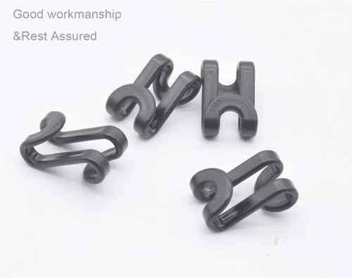 Vista 6 de 60 ganchos de conector para colgar ropa, para colgar perchas de terciopelo, perchas de madera, resistentes ahorro de espacio para armario (negro, 60)