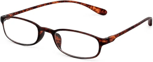 Vista 18 de Calabria 718 Flexie Oval - Gafas de lectura para hombres/mujeres, lectores flexibles, ligeros y duraderos, marco TR-90 de poder único plegable Ébano
