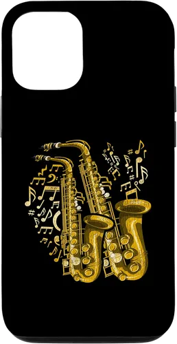 Vista 11 de Funda para iPhone 12 mini músico, saxofonista y saxofonista de jazz