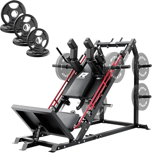 Vista 13 de RitFit Gazelle Pro - Máquina de prensa de piernas y sentadillas 3 en 1, máquina de prensa de piernas de acero de alta resistencia, capacidad de 2000
