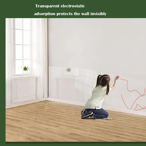 Vista 6 de Película protectora de pared absorbente electrostática, película protectora electrostática autoadhesiva, extraíble, a prueba de aceite, impermeable