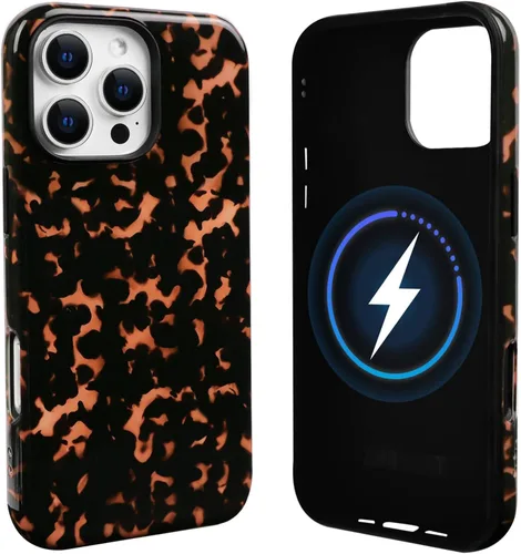 Vista 46 de NITITOP Funda magnética compatible con iPhone 11, compatible con MagSafe lindo diseño estético de leopardo ámbar tortuga para mujeres, hombres