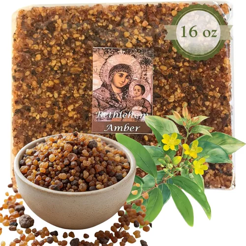 Vista 10 de Incienso de Tierra Santa de Jerusalén de Holy Land Market - Incienso de flores trituradas y selladas de Tierra Santa, mezcla a granel - Aroma ámbar