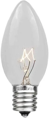 Vista 2 de C9 - Luces de Navidad transparentes para exteriores, 25 pies de alambre marrón para patio