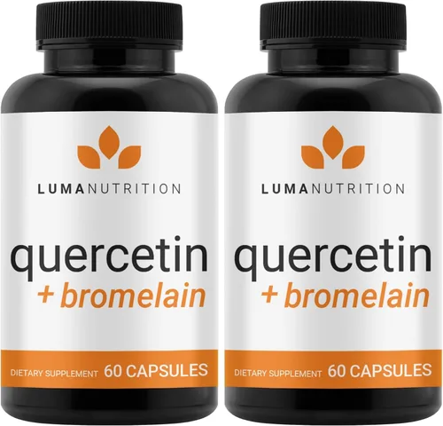 Vista 10 de Luma Nutrition Quercetina 500mg - Suplemento de quercetina con bromelina - Antioxidante - Apoyo inmunológico - Vegano y sin gluten - 60 cápsulas