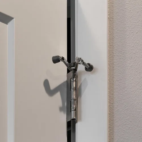 Vista 6 de Design House Tope de puerta con pasador de bisagra, níquel satinado