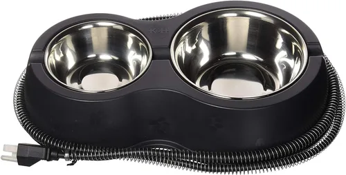 Vista 12 de K&H Pet Products Cuencos exteriores con calefacción para comida y agua de gatos, estación de alimentación Thermo-Kitty Café para gatos callejeros
