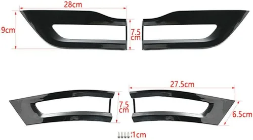 Vista 6 de Cubierta de biseles de lámpara trasera negra brillante para Jeep Grand Cherokee 2014-2021, no para Grand Cherokee L 2021