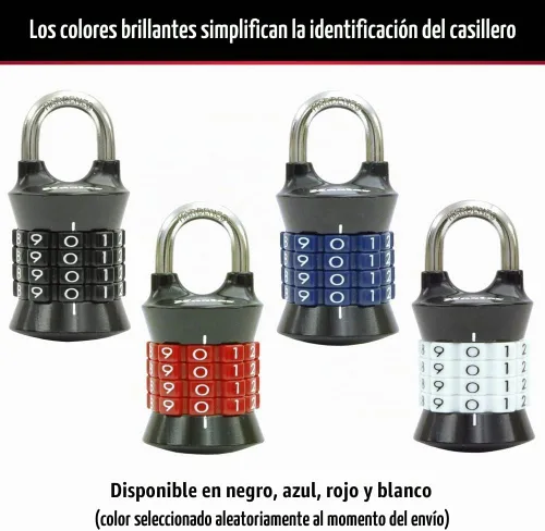 Vista 4 de Master Lock Candado de combinación de palabras, establezca su propia combinación para casilleros de gimnasio y escuela, candado de combinación