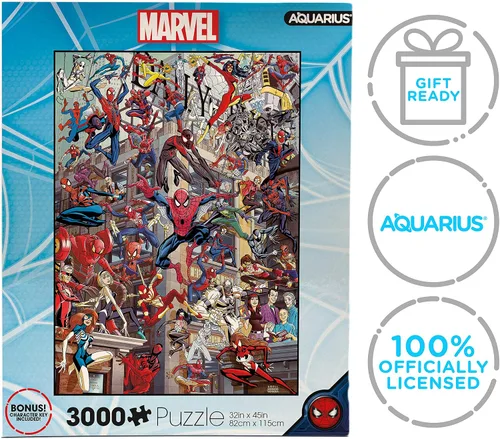 Vista 7 de AQUARIUS Marvel Spider-Man Heroes Puzzle (rompecabezas de 3000 piezas) – Mercancía y coleccionables con licencia oficial de Marvel Comics, sin