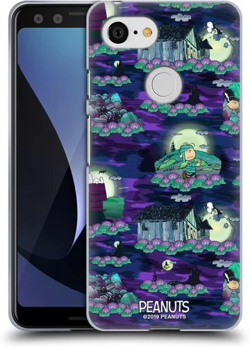 Vista 178 de Head Case Designs Funda de gel Spooktacular con licencia oficial de Peanuts Linus y Snoopy [protección de grado militar] compatible con Google Pixel