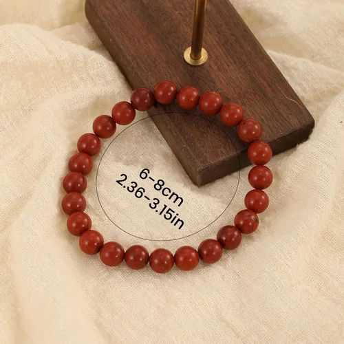Vista 112 de Crystal Vibe Pulseras de cuentas de 0.315 in para mujeres y hombres, pulseras de cristal con piedras preciosas naturales, tamaño elástico ajustable
