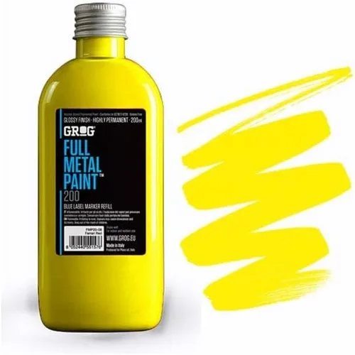 Vista 5 de Grog Ink Full Metal Paint refill 6.8 fl oz Negro