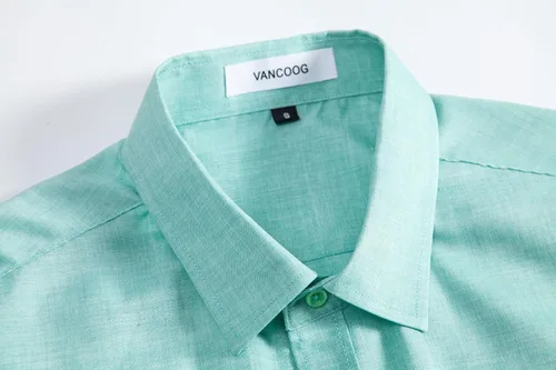 Vista 3 de Camisas de manga larga para hombre, casuales, elegantes y elegantes