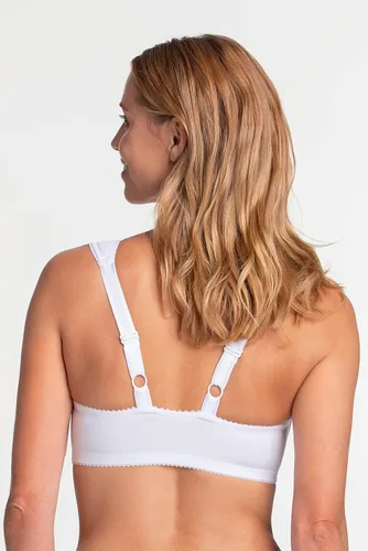 Vista 3 de Miss Mary of Sweden Cotton Ease - Brasier sin aros con cierre frontal para mujer