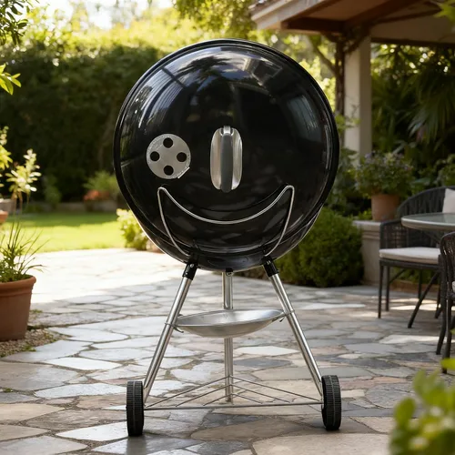 Vista 7 de onlyfire Soporte de tapa de acero inoxidable Slide-a-Side para parrillas de carbón de 18”/22”/26