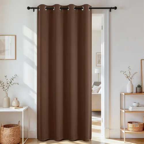 Vista 51 de Joydeco Cortina opaca para puerta de privacidad de 78 pulgadas de largo, cortina de armario con ojales para armario abierto, divisor de habitación