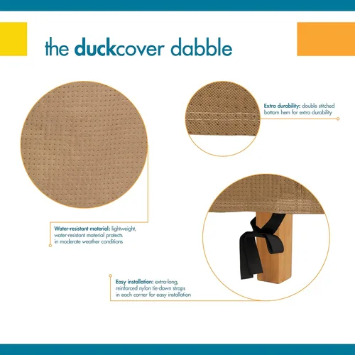 Vista 7 de DUCKCOVERS® Essential - Juego de mesa y silla rectangular u ovalada de 90 pulgadas, resistente al agua, funda para mesa y silla al aire libre