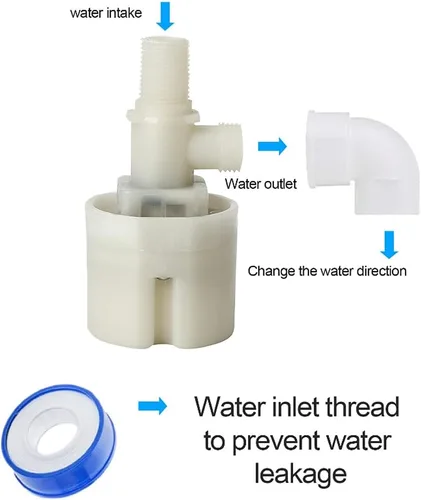 Vista 2 de Válvula de flotador de 1/2 pulgada, la caja de control de nivel de agua es una versión mejorada de la válvula de flotador tradicional, utilizada