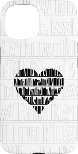 Vista 6 de Bookworm Book Lover Minimalist Heart White Case for iPhone 17