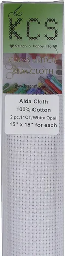 Vista 157 de KCS 2 cajas de tela de costura de algodón para punto de cruz de 15 x 18 pulgadas (blanco antiguo, 11 unidades)