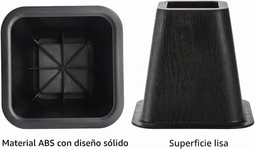 Vista 5 de Paquete de 6 elevadores grandes para muebles de cama, de 6 pulgadas, resistentes para sofá, silla, gabinete, escritorio, plástico ABS alto