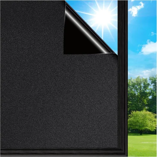 Vista 12 de Coavas película de privacidad para ventana, vidrio esmerilado, sin pegamento, adherente, antirrayos ultravioleta, antiestática y decorativa