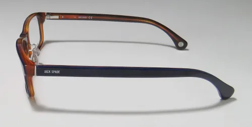 Vista 4 de Jack Spade Larson - Marco rectangular de montura completa para hombre y mujer (53-17-150, azul marino)