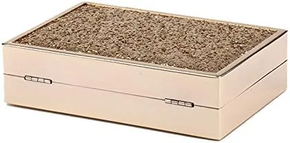 Vista 3 de Mujer Bling Brillante Glitter Square Clip Clasp Noche Oro Tamaño Único