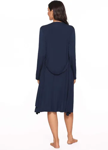 Vista 5 de Latuza Conjunto de camisón y bata de lactancia de viscosa para mujer