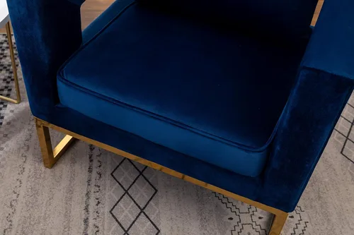 Vista 11 de Roundhill Furniture Lenola - Silla tapizada con brazos, color azul, 29.75 pulgadas de profundidad x 27.5 pulgadas de ancho x 34.5 pulgadas de alto